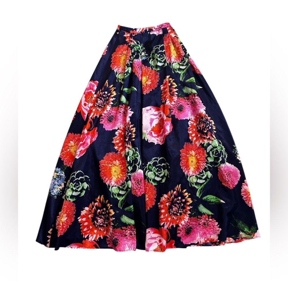 Sequin hearts, NWT navy blue maxi skirt, size 1 XS